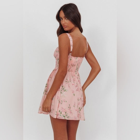 Brand new with tags Indikah size M Pink Floral Dress - Picture 6 of 6